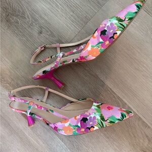 Floral Pink Stiletto Heels